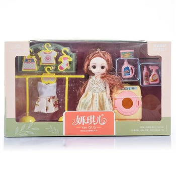 1set 16cm Lėlės su Mados Drabužių Mini 13 Kilnojamojo Sujungta Kūno BJD Baby Doll Mergaitės Lėlės Žaislas Mergina Dovanų Dėžutė