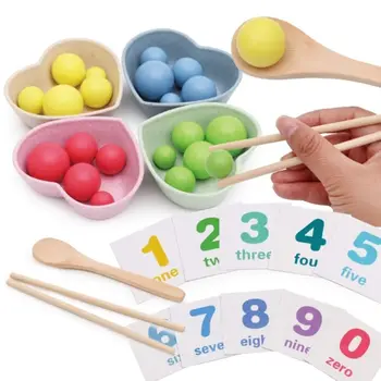1Set Kūdikių Mediniai Praktikos Lazdelės Žaislai Matematikos Nušvitimą Vaikams Įrašą Kamuolys Vaikas Matematikos Žaislai Vaikams Gimtadienio Gif