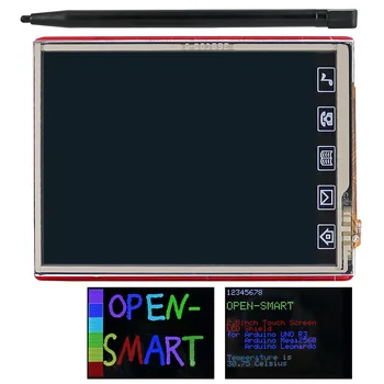 2.8 colių TFT ILI9320 Jutiklinis LCD Ekranas Skydas Laive Temperatūros jutiklis +Touch Rašiklis su Arduino UNO R3/Mega2560/Leonardo