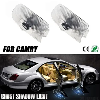 2 pièces led porte logotipas lumière supilkite MAKR X Camry 2006-2012 nouveau 2018 Logotipas projecteur Lazerio lumière Corolla Sienna