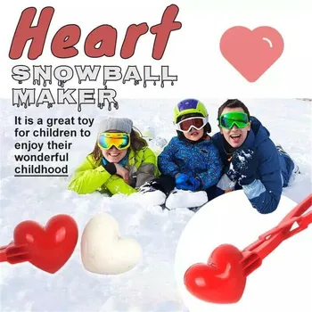 2 Vnt Širdies Formos Putinas Maker Įrašą Žiemos Smėlio Kamuolys Pelėsių Plastiko Apkabos, Vaikų Žaislas Putinas Maker Įrašą Žiemos Sniego Žaislas Vaikams