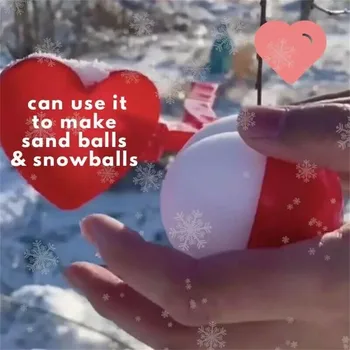 2 Vnt Širdies Formos Putinas Maker Įrašą Žiemos Smėlio Kamuolys Pelėsių Plastiko Apkabos, Vaikų Žaislas Putinas Maker Įrašą Žiemos Sniego Žaislas Vaikams