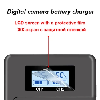 2000mAh LP-E6 LP E6 LPE6 E6N Fotoaparato Baterija+ LCD Dvigubas Kroviklis Canon EOS 5D 5DS R Mark II III 60D 7D EOS 6D 70D 80 Kamera
