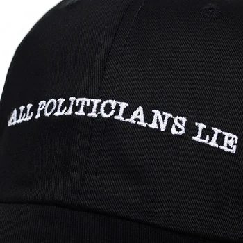 2018 naujas Visi Politikų Melas beisbolo kepuraitę Mados Stilius Rap Hip-Hop Tėtis skrybėlę Medvilnės Moterims, Vyrams, Hip-Hop Bžūp Gorra golfo bžūp skrybėlės