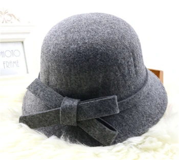 2018 naujas žiemos plataus kraštais ponios skrybėlę žvejys skrybėlę lankas bžūp