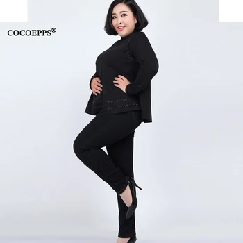 2019 aukšto juosmens elastinga juosta džinsai moterims įspūdingo dydžio Žiemos Kelnės Moteriška Liesas Demin Feminino Atsitiktinis Klasikinės Kelnės 9XL