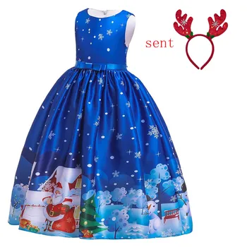 2019 Kalėdų Vaikams Suknelės Mergaitėms, Drabužiai Gėlių Lankas Princesė Vestuvių Suknelė Vaikų Drabužių Šalis Suknelė 3 6 8 10 14 Metų
