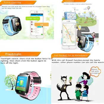 2019 Karšto Vaikas Smart Žiūrėti Anti-lost Vaikai Saugiai GPS Tracker SOS Ryšio GSM Tinka 