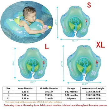 2019 Kūdikių Plaukimo Ratas pripučiamas Žiedas plūduriuojantis Vaikų Juosmens Plūdės Plaukimo Baseinas Žaislas Voniai&Baseinai Plaukti Treneris