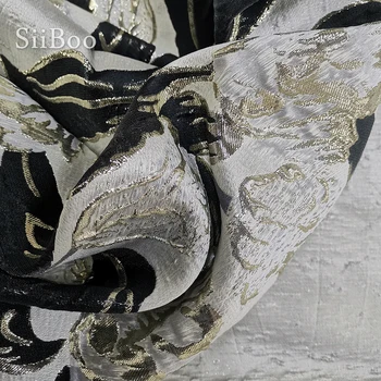 2019 mados poliesteris metallic verpalai dažyti pozicinį žakardo audinio siuvimo moterų suknelė kelnės tissu afrikinio tessuti SP5830