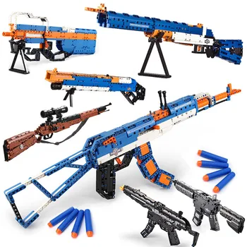2019 Naujas 98k ak47 M4A1 UZI žaislas ginklą žaislo modelis, statyba blokai suderinama technics plytų švietimo žaislai vaikams berniukams