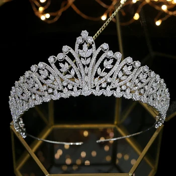 2019 naujas Europos karūna vestuvių nuotakos tiara sidabruotas kristalų šukuosena de la Reina vestuvių plaukų aksesuarai A00522