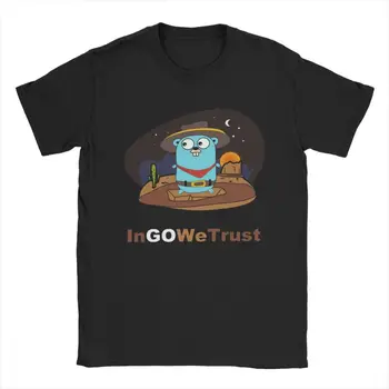 2019 Naujas Golang Vyrų Marškinėliai Gopher Go Mes Tikime, Programuotojas Tee Marškinėliai Programuotojas Kodavimo Drabužių Kūrėjas Juokinga Programavimo T-Shirt