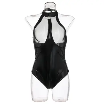 2019 S-XXXXL Moterų Seksualus Plius Dydis Odos Nėrinių Lingerie apatinio Trikotažo Bodysuit Sleepwear Bodysuits tankų Pižama catsuit #4M25