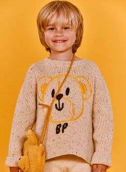 2020 Bebe Nauja Rudens Žiemos Vaikiški Megztiniai Berniukams, Mergaitėms Mielas Lokys Kint Megztiniai Baby Vaikų Mados Medvilnės Drabužius Outwear