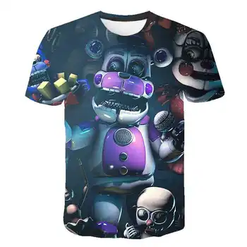 2020 kūrybos 3D spausdinimo Penkias Naktis Fredis T-Shirt Aukštos Kokybės marškinėliai Vyras, moteris, Drabužiai, Marškinėliai Animacinių filmų anime Tee