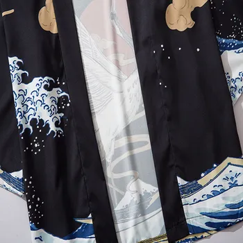 2020 M. Kinijos Stiliaus Krano Hanfu Kimono Streetwear Vyrų, Moterų Megztinis Japonijos Haori Yukata Skraiste Moterų Vasaros Laisvus Drabužius