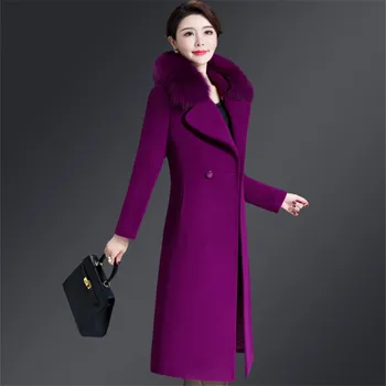 2020 m. Žiemos Moterys Ilgo Kailio, Elegantiškas Plonas Plius Dydis Kailio Aukštos Kokybės Streetwear korėjos Stiliaus Kailis 4xl