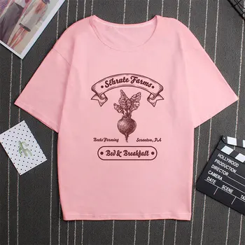 2020 moteriški marškinėliai Schrute Ūkių Bed & Breakfast Vasaros Harajuku Moterų marškinėliai Priežastinio 