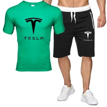 2020 nauja, vyriški T-shirt nustatyti 2 vyriški sportiniai nustatyti tinkamumo vasaros spausdinti vyriški trumpomis rankovėmis + šortai, sporto, laisvalaikio, rinkinys