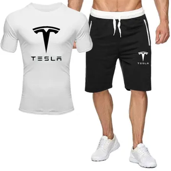 2020 nauja, vyriški T-shirt nustatyti 2 vyriški sportiniai nustatyti tinkamumo vasaros spausdinti vyriški trumpomis rankovėmis + šortai, sporto, laisvalaikio, rinkinys