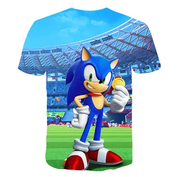 2020 Naujausias Vaikų Drabužius, Sonic Ežys T-shirt Juokingi marškinėliai Vaikams, Cartoon Marškinėlius Baby Mergaitės Berniukai Drabužių Vasaros Viršūnes