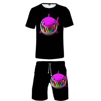 2020 Naują Albumą GOOBA 6ix9ine T-shirt 3D Tracksuit Moterims Dviejų dalių Komplektas vyriški Marškinėliai+Šortai Unisex Atsitiktinis Tekashi69 Drabužiai