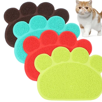 2020 Naujų šunelis mažylis kačių šėrimo kilimėlis trinkelėmis Mielas leteną PVC lova, plokštė, dubenėlį maisto, vandens staltiesės švarios 30cm * 40cm šunų reikmenys