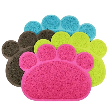 2020 Naujų šunelis mažylis kačių šėrimo kilimėlis trinkelėmis Mielas leteną PVC lova, plokštė, dubenėlį maisto, vandens staltiesės švarios 30cm * 40cm šunų reikmenys