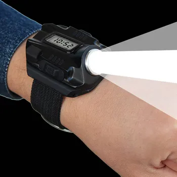 2020 Portable LED Riešo Žiūrėti Žibintuvėlį, Fakelą Šviesos Q5 USB Įkrovimo Žibintuvėlis 4 Režimas 1000LM Wristlight Taktinis Žibintuvėlis