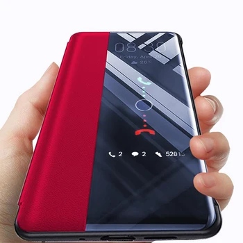 2020 Prabangus Odinis Smart Veidrodis HD Aiškiai Matyti, Flip Telefonas Atveju iPhone, 11 Pro XS Max X XR 6 6S 7 8 Plus SE Apsauginis Dangtelis