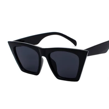 2020 Retro Cat eye Akiniai nuo saulės Moterims Prekės ženklo Dizainas, Vintage Lady Sunglass Juoda okulary Saulės akiniai UV400 lunette soleil 