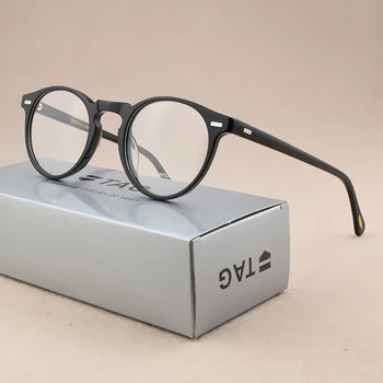 2020 Retro OV5186 Apvalių akinių rėmeliai mens akiniai vyrų akinių rėmeliai Derliaus Prekės kompiuterių recepto trumparegystė akiniai