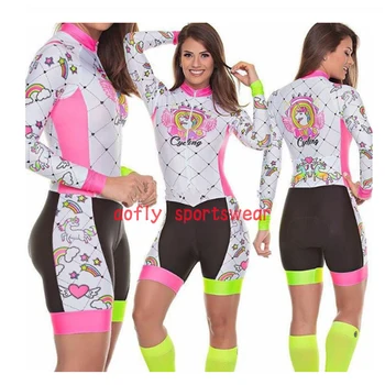 2020 rožinė moterų profesija, ilgomis Rankovėmis drabužius, dviračių Triatlonas kostiumas nustatyti, pro komandos Dviračiu Skinsuit nustatyti Maillot Ropa Ciclismo