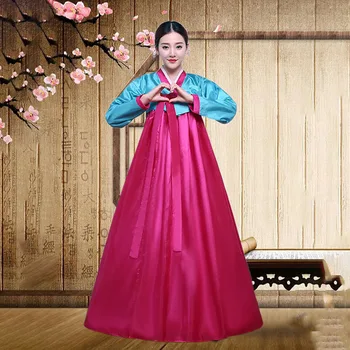 2020 Tradicinius korėjiečių Drabužius Hanbok Suknelė Moterims Senovės Rūmus, Chalatas, V-kaklo, Nacionalinis Veiklos Kimono Yukata Asien Stilius