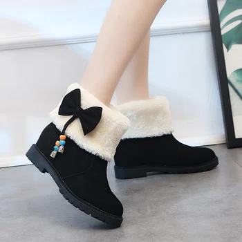 2020 šilti sniego batai aukštakulniai žieminiai batai naujas lankas moterų batai batai moterų avalynė šiltas pliušinis vidpadžiai moterų batai