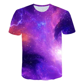 2020 žvaigždėtas dangus 3D atspausdintas T-shirt vaikų vasaros laisvalaikio T-shirt įdomus T-shirt streetwear vaikinų ir merginų topai