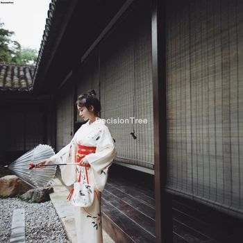 2021 japonų kimono tradicinę suknelę, moteris, mergina, harajuku derliaus spausdinimo kasdien geiša kimono skraiste tradicinis japonų kimono