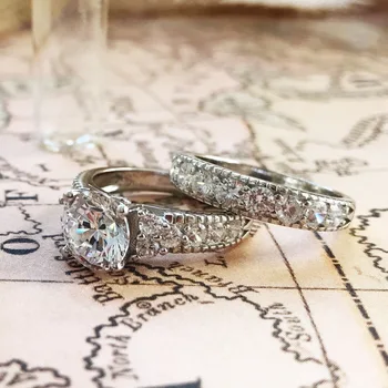 2021 naujas prabangus turas 925 sterlingas sidabro vestuvių žiedas rinkinys moterims lady jubiliejų dovana, juvelyriniai dirbiniai didmeninė R5975