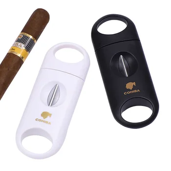 2021 populiariausi Cigarų Pjovimo Kūrybos Metalo Nešiojamų Nerūdijančio Plieno Ašmenys V Formos Cigaro Žirklės Vyrų Vaikinui, Dovanos