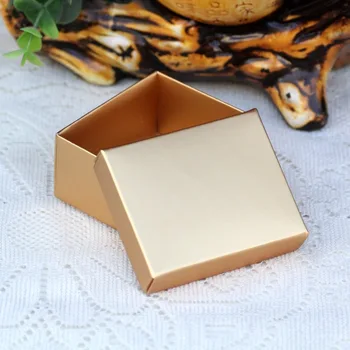 20pcs Rose Gold Aliuminio Folija, Popieriaus Langelį, Pakavimo Aukso Metalines Dovanų Dėžutes Su Dangteliais Kartono Papuošalų Dėžutė Vestuvių Naudai Dėžės