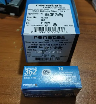 20Xrenata Sidabro Oksido Žiūrėti Baterijos 362 SR721SW RENATA AG11/SR721/362 Sidabro Oksido 1.55 V