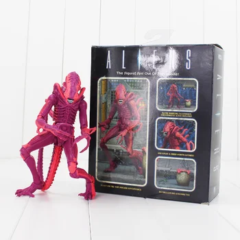 22cm NECA Xenomorph Kariai Alien VS Predator Veiksmų Skaičius, Raudona Užsienietis Su Chestburster Facehugger Kolekcines Modelis Žaislas