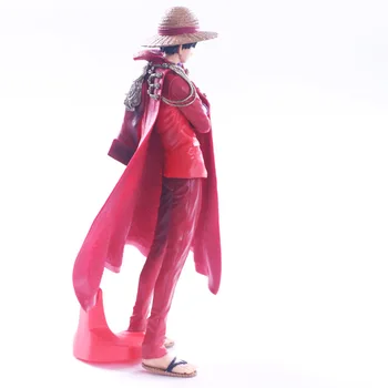 25cm Anime One Piece Luffy Pav Raudonas Apsiaustas Veiksmų Skaičiai Luffy PVC Kolekcijos Modelis Paveikslas Žaislai, Su dėžute