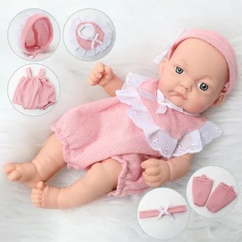 26CM viso kūno minkšto silikono reborn baby Doll 10 colių Realus naujagimių bebe Lėlė atspari vandeniui mielas Boneca Žaislų vaikams dovanos