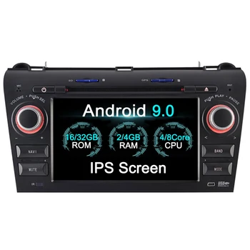 2din Android 9.0 4+32GB Automobilio Multimedia DVD Grotuvas, Radijo galvos vienetas grotuvo Mazda 3 2003 04 05 06 07 08 2009 GPS Navigacijos