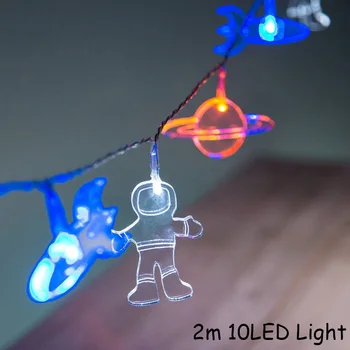 2M LED Žibintai string Astronautas kosmoso Tematikos Šalies prekių Vaikams gimtadienio dekoras, Šviesos girlianda Baby shower Planetos
