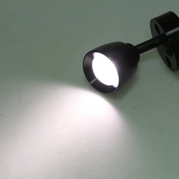 2Pieces 3W Valtis LED Prožektoriai, Interjero Skaitymo Šviesos Sienos Lempos juoda 4000k