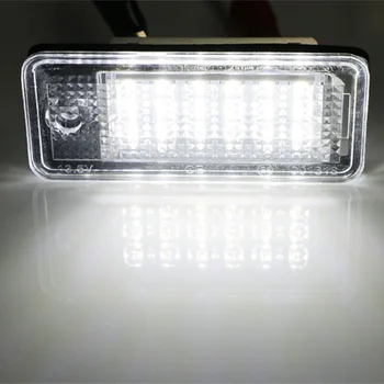 2vnt Automobilio LED Skaičius Licenciją Plokštelės Šviesos Baltos spalvos Led Lempos Klaidų Audi A3 S3 A4 B6 B7 S4 A5 A6 S6 C6 A8 D3 Q7 RS4 RS6 Avant
