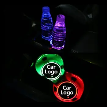 2vnt Led Automobilio Logotipas Taurės šviesos Šviesos Miestelyje Gėrimų Laikikliai Mitsubishi montero EVO EX Meno 10 l200 aksesuarai Pajero4 Zinger
